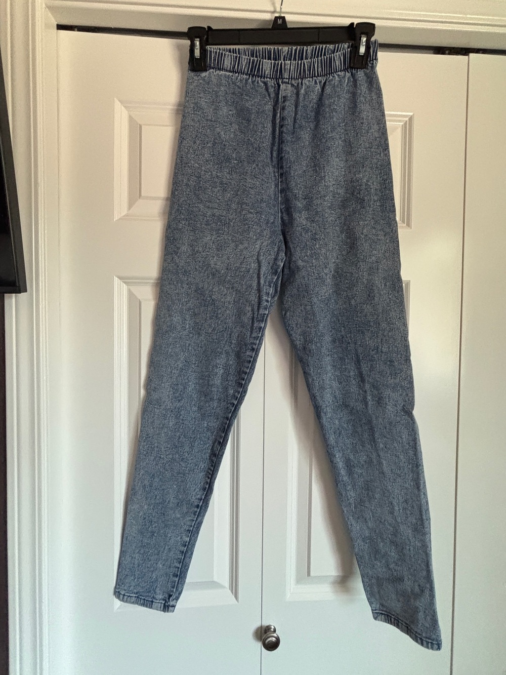 High-Waist Blue Women's Jegging with Elastic Waistband